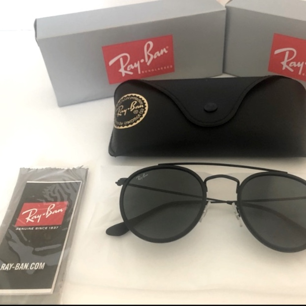 RAYBAN ROUND DOUBLE BRIDGE SUNGLASSES NWT